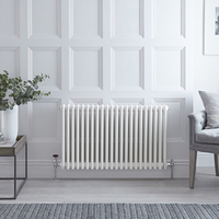 Radiateur style fonte horizontal – Blanc – 75 cm x 104, 2 cm – Triple rangs – Stelrad Regal par Hudson Reed