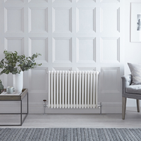 Radiateur style fonte horizontal – Blanc – 75 cm x 85, 8 cm – Triple rangs – Stelrad Regal par Hudson Reed