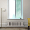 Radiateur style fonte horizontal – Double rang – 30 cm x 119 cm – Blanc crème - 658 W - Rétro - Eau - Hudson Reed Windsor