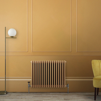 Radiateur style fonte horizontal – Double rangs – Jaune – 60 cm x 78, 5 cm - 762 W - Rétro - Eau - Hudson Reed Windsor