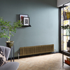 Radiateur style fonte horizontal – Double rangs – Laiton – 30 x 150, 5 cm – Design rétro - Windsor - Hudson Reed