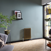 Radiateur style fonte horizontal – Double rangs – Laiton – 60 x 42, 5 cm – Design rétro - Windsor - Hudson Reed