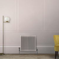 Radiateur style fonte horizontal – Double rangs – Rose – 60 cm x 60, 5 cm - 583 W - Rétro - Eau - Hudson Reed Windsor