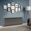 Radiateur Style Fonte Rétro Horizontal – Métal Brut Laqué – 50 x 141, 5 cm - Windsor