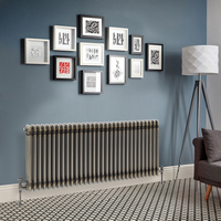Radiateur Style Fonte Rétro Horizontal – Métal Brut Laqué – 50 x 141, 5 cm - Windsor