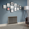 Radiateur Style Fonte Rétro Horizontal – Métal Brut Laqué – 60 x 78, 5 cm - Windsor