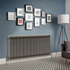 Radiateur Style Fonte Rétro Horizontal – Métal Brut Laqué – 75 x 141, 5 cm - Windsor