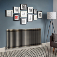 Radiateur Style Fonte Rétro Horizontal – Métal Brut Laqué – 75 x 141, 5 cm - Windsor