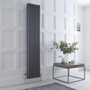 Radiateur style fonte rétro vertical – Anthracite - Triple rang – 180 x 38 cm - Design rétro - Windsor - Hudson Reed