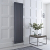 Radiateur style fonte rétro vertical – Anthracite - Triple rang – 180 x 47 cm - Design rétro - Windsor - Hudson Reed