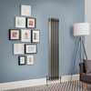 Radiateur Style Fonte Rétro Vertical – Métal Brut Laqué – 150 x 29 cm - Windsor