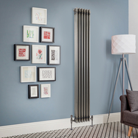 Radiateur Style Fonte Rétro Vertical – Métal Brut Laqué – 180 x 29 cm - Windsor