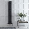 Radiateur style fonte rétro vertical – Noir – Triple rang – 180 cm x 38, 2 cm - Windsor