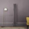 Radiateur style fonte vertical – 180 cm x 29 cm – Double rang – Violet - Eau chaude - Rétro Industriel – Windsor