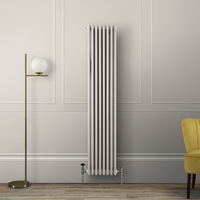 Radiateur style fonte vertical – 180 cm x 38 cm – Double rang – Blanc - Eau chaude - Rétro Industriel – Windsor