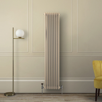 Radiateur style fonte vertical – 180 cm x 38 cm – Double rang – Marron - Eau chaude - Rétro Industriel – Windsor