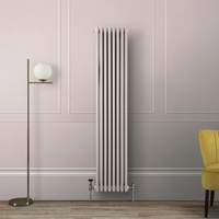 Radiateur style fonte vertical – 180 cm x 38 cm – Double rang – Rose - Eau chaude - Rétro Industriel – Windsor