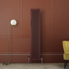 Radiateur style fonte vertical – 180 cm x 38 cm – Double rang – Rouge - Eau chaude - Rétro Industriel – Windsor