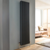 Radiateur style fonte vertical – 180 cm x 38 cm – Double rang moderne - Eau chaude - Anthracite - Chauffage par Hudson Reed
