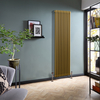 Radiateur style fonte vertical – 180 cm x 47 cm – Double rang – Or métallilque - 1223 W - Rétro - Eau - Hudson Reed Windsor