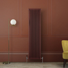 Radiateur style fonte vertical – 180 cm x 47 cm – Double rang – Rouge - Eau chaude - Rétro Industriel – Windsor