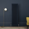 Radiateur style fonte vertical – 180 cm x 56 cm – Double rang – Bleu - Eau chaude - Rétro Industriel – Windsor