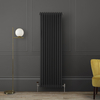 Radiateur style fonte vertical – 180 cm x 56 cm – Double rang – Gris - Eau chaude - Rétro Industriel – Windsor