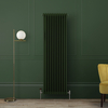 Radiateur style fonte vertical – 180 cm x 56 cm – Double rang – Vert - Eau chaude - Rétro Industriel – Windsor