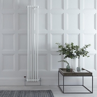 Radiateur style fonte vertical – Blanc – 180 cm x 29 cm – Double rangs – Windsor