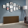 Radiateur style horizontal - Triple rangs - Bronze métallisé - 60 x 141, 5 cm - Design rétro - Windsor - Hudson Reed