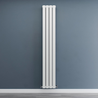 Radiateur vertical - 175 x 28 cm - 822W - Design fin & extra plat - Eau chaude - Acier blanc - Hudson Reed