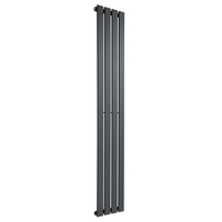 Radiateur vertical - Anthracite - 175 cm x 28 cm - 1 Rang - Eau chaude - Plat - Sterling Arlie par Hudson Reed