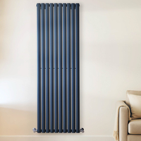 Radiateur vertical - Bleu - 178 x 59 cm - 2 Rangs - Design moderne - Chauffage central - Vitality - Hudson Reed