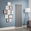 Radiateur vertical - Triple rangs - Argent métallisé - 180 x 47 cm - Design rétro - Windsor - Hudson Reed
