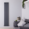 Radiateur Vertical Anthracite - 160 x 35cm - Design Étroit Hudson Reed
