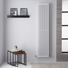 Radiateur Vertical Blanc Décoratif - 180 x 40cm - Eau - Acier Mural
