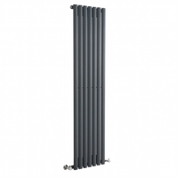Radiateur vertical design - 175 x 41 cm - 850W - Eau chaude - Gris anthracite - Rang simple - Sterling Quinn x Hudson Reed