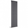 Radiateur vertical design - 175 x 53 cm - 1000W - Acier gris anthracite - Chauffage eau chaude - Hudson Reed Quinn
