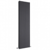 Radiateur vertical design - 175 x 53 cm - 1600W - Acier anthracite - Chauffage eau chaude salon & cuisine - Hudson Reed Quinn