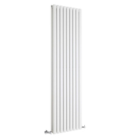 Radiateur vertical design - 175 x 53 cm - 1600W - Acier blanc - Chauffage eau chaude salon & cuisine - Hudson Reed Quinn