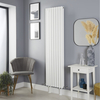 Radiateur vertical design – Blanc – Avec pieds – 2 rangs – 178 x 47, 2 cm - Design moderne - Vitality - Hudson Reed