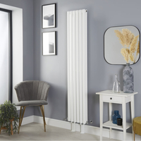 Radiateur vertical design – Blanc – Avec pieds – 2 rangs –178 x 35, 4 cm - Design moderne - Vitality - Hudson Reed