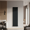 Radiateur vertical eau chaude - 178 x 49 cm - Design noir moderne - Acier - Chauffage eau chaude - Hudson Reed