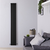 Radiateur Vertical Haut Design Compact Noir Mat - Eau Chaude - 178 x 23cm