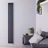 Radiateur Vertical Électrique - Chauffage Mural Étroit - Anthracite - Hudson Reed