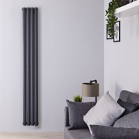 Radiateur Vertical Électrique - Chauffage Mural Étroit - Anthracite - Inertie