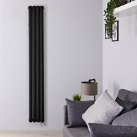 Radiateur Vertical Électrique - Chauffage Mural Étroit - Noir - Inertie