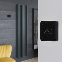 Radiateur vertical électrique – 178, 4 x 47, 2 cm - 2 rangs – Anthracite - Avec thermostat Wi-Fi - Vitality Ardus - Hudson Reed