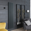 Radiateur vertical électrique – 178, 4 x 47, 2 cm – Anthracite - Sans thermostat Wi-Fi - Design moderne - Vitality Ardus - Hudson Reed