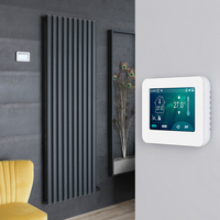 Radiateur vertical électrique – 178, 4 x 59 cm – Anthracite - Thermostat Wi-Fi écran tactile - Design moderne - Vitality Ardus - Hudson Reed